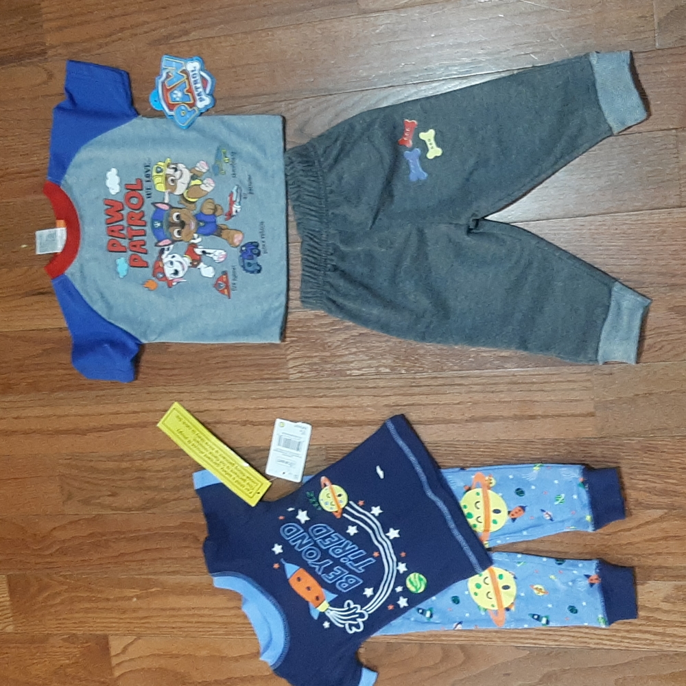 4pc bundle Nick Jr Paw Patrol and sleep outfit 12 Month